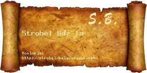 Strobel Béla névjegykártya